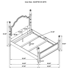 Load image into Gallery viewer, Berwick - 4 Poster Queen Bed With Serpentine Headboard - Dark Oak
