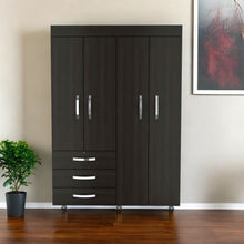 Load image into Gallery viewer, 47" Three Drawer Combo Dresser - Black
