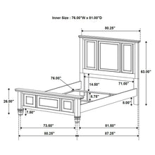 Load image into Gallery viewer, Chelema - Eastern King Panel Bed - Cream White
