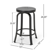 Load image into Gallery viewer, Modern Industrial Counter Stool Set With Swivel Function
