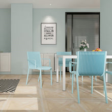 Load image into Gallery viewer, 4 Piece Stackable Single Chairs With Vertical Stripe Design For All Weather
