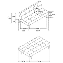 Load image into Gallery viewer, Boston - Tufted Convertible Sofa Bed Armless Design - Black
