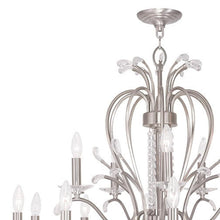 Load image into Gallery viewer, Multi Light Metal Dimmable Chandelier With Shades - Nickel / Clear
