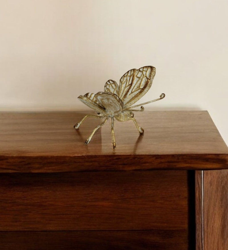 Butterfly Tabletop Sculpture - Gold / Butter