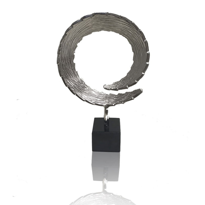 Marble Tabletop Sculpture (354696) - Black / Silver