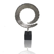 Load image into Gallery viewer, Marble Tabletop Sculpture (354696) - Black / Silver
