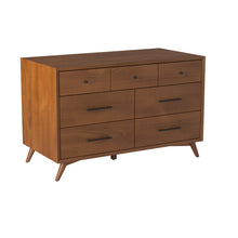 Load image into Gallery viewer, Wood Seven Drawer Double Dresser - Brown
