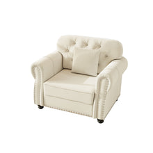 Load image into Gallery viewer, Upholstered Sofa With Nailhead Trim And Rolled Armrests
