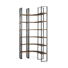 Load image into Gallery viewer, Six Tier Bookcase - Black / Brown
