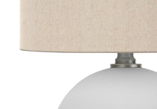 Load image into Gallery viewer, 16" Ceramic Round Table Lamp With Drum Shade - Cream
