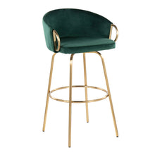 Load image into Gallery viewer, Claire - Contemporary / Glam Fixed Height Bar Stool (Set of 2) Round Footrest (Set of 2)
