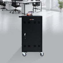 Load image into Gallery viewer, 45 Bay Mobile School Charging Cart Station For Chromebook, Tablet And Laptop Computer With Power Strip Included - Black
