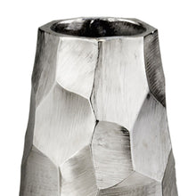 Load image into Gallery viewer, Faceted Geometric Cylinder Table Vase - Silver
