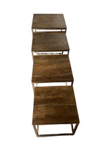 Load image into Gallery viewer, Modern Rustic Nesting Accent Tables (Set of 4) - Silver
