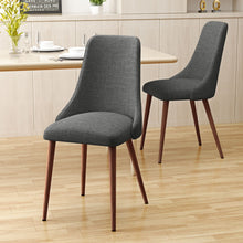 Load image into Gallery viewer, Mid Century Modern Fabric Armless Dining Chair
