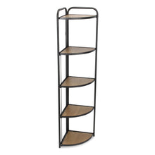 Load image into Gallery viewer, Five Tier Corner Bookcase - Black / Brown
