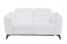 Load image into Gallery viewer, Italian Leather Power Reclining Loveseat - White / Black
