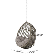 Load image into Gallery viewer, Morris Teardrop - Hanging Chair With Chain And Water Resistant Cushions

