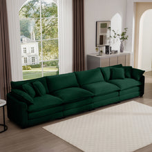 Load image into Gallery viewer, Modern Upholstered 4 Seater Fabric Sofa With Arm And Throw Pillows
