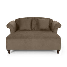 Load image into Gallery viewer, Upholstered Chaise Lounge With Scroll Arms, Turned Legs And 2 Pillows
