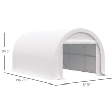 Load image into Gallery viewer, Outsunny - 10' x 16' Carport, Heavy Duty Portable Garage Storage Tent With Large Zippered Door, Anti-Uv Pe Canopy Cover For Car, Truck, Boat, Motorcycle, Bike, Garden Tools, Outdoor Work
