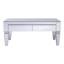 Load image into Gallery viewer, Glass With Iron Mirrored Coffee Table - Silver
