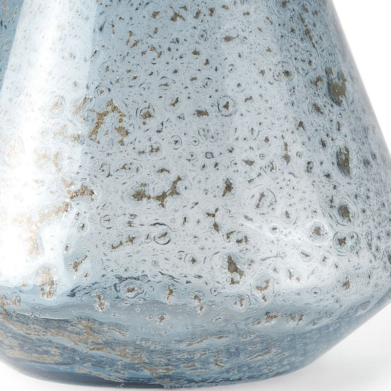 Seeded Round Table Vase - Blue