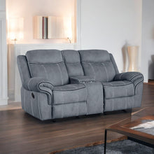 Load image into Gallery viewer, Zubaida - Two Tone Recliner Loveseat With USB Port Console
