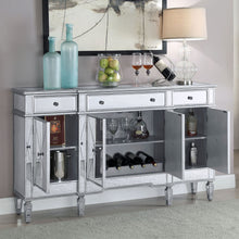 Load image into Gallery viewer, Battista - Mirrored 3 Drawer Wine Cabinet - Silver
