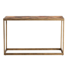 Load image into Gallery viewer, Brass Reclaimed Frame Console Table - Natural
