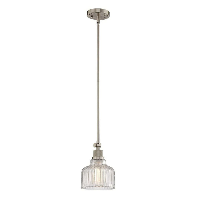 Kitchen Island Dimmable Metal Chandelier With Shades - Nickel