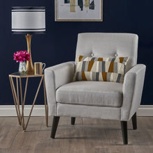 Load image into Gallery viewer, Radiantize - Upholstered Fabric Club Chair With Square-Off Back And Button Tufted
