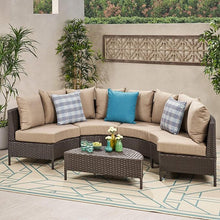 Load image into Gallery viewer, Pt Limon - 5 Pieces Sofa Set - Brown / Beige

