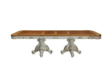 Load image into Gallery viewer, 49" Solid Wood Double Pedestal Base Dining Table - Brown / White
