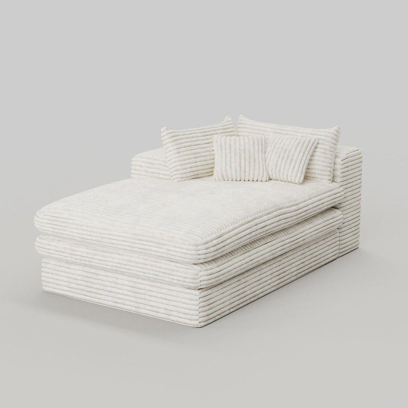 Corduroy Lounge Chair (724083) - White