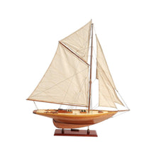 Load image into Gallery viewer, Hand Painted Model Boat Tabletop Sculpture (401995) - Brown
