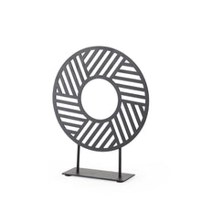Load image into Gallery viewer, Geometric Circle Tabletop Sculpture - Black
