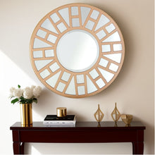 Load image into Gallery viewer, 32" Round Metal Framed Accent Mirror - Gold
