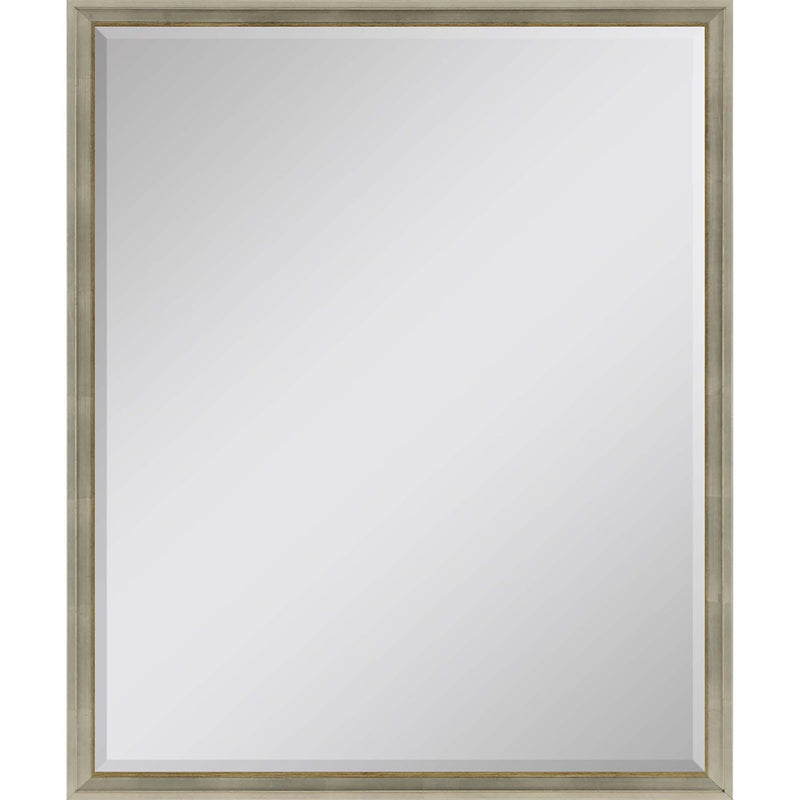 30'' Wood Accent Mirror - Silver