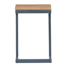 Load image into Gallery viewer, Small C Shaped End Table With Iron Base And Fir Wood Top - Black
