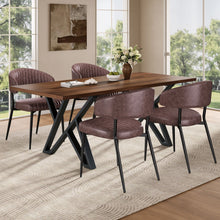 Load image into Gallery viewer, 5 Pieces Modern Faux Leather And Metal Dining Set
