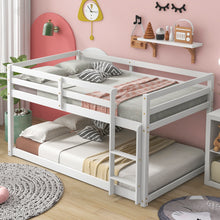 Load image into Gallery viewer, Twin over Twin Floor Bunk Bed, White(New SKU:W504P148538)
