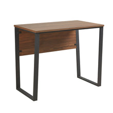 Load image into Gallery viewer, Computer Desk With Metal Legs - Dark Coffee
