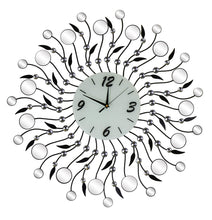 Load image into Gallery viewer, Mirrored Silent Analog Round Wall Clock - Silver / Black / White
