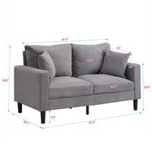 Load image into Gallery viewer, Modern Upholstered Loveseat Sofa, High Resilience
