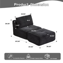 Load image into Gallery viewer, Single Chaise Longue With Movable Ottoman For Living Room
