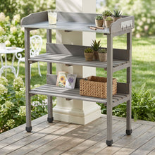 Load image into Gallery viewer, Outdoor Potting Table, 3 Tier Workbench
