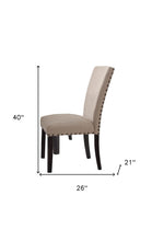 Load image into Gallery viewer, Upholstered Linen Dining Side Chairs (Set of 2) - Taupe
