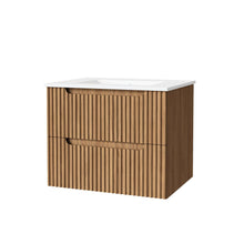 Load image into Gallery viewer, 30&quot; Wall Mounted Bathroom Vanity With Sink, Soft Close System, And Spacious Drawers - Walnut
