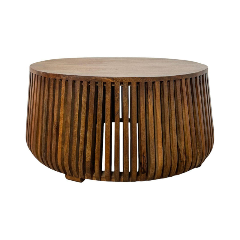 Round Drum Coffee Table (745571) - Chestnut